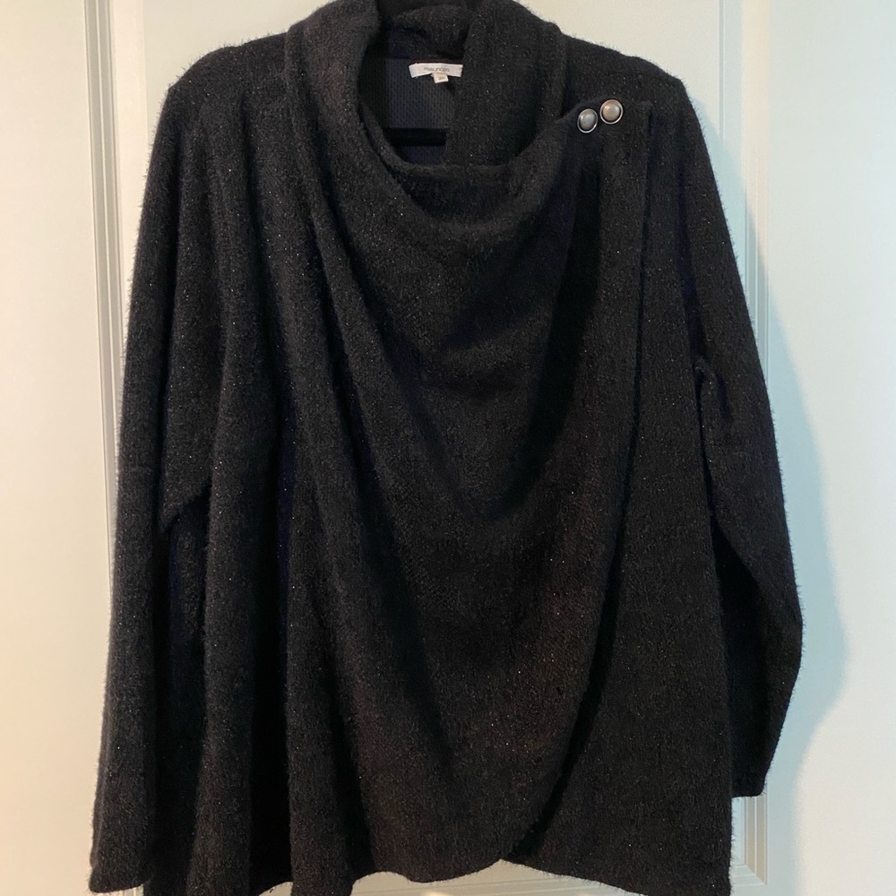 Maurices Black Cowl Neck Wrap Sweater